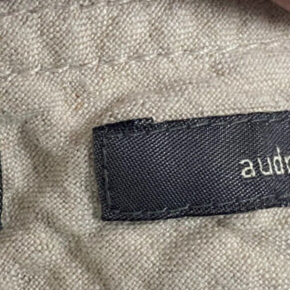 Liz Claiborne Women's Cargo Pants Size 16 Beige 100% Linen Casual Wide Leg Crop - Picture 10 of 16